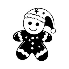 christmas cookie silhouette, christmas vector icon - silhouette vector art of christmas cookie, symbolizing holiday celebrations. christmas silhouette.