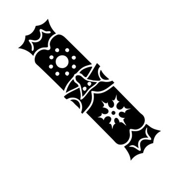 recommend clip art: christmas cracker silhouette, christmas vector icon - silhouette vector art of christmas cracker, symbolizing holiday celebrations. christmas silhouette.