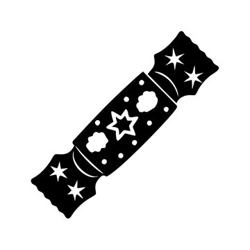 recommend clip art: christmas cracker silhouette, christmas vector icon - silhouette vector art of christmas cracker, symbolizing holiday celebrations. christmas silhouette.