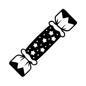 recommend clip art: christmas cracker silhouette, christmas vector icon - silhouette vector art of christmas cracker, symbolizing holiday celebrations. christmas silhouette.