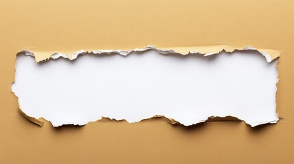 Fototapeta premium Torn cardboard background with space for text, blank template for designs
