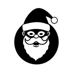 Obraz premium santa claus silhouette, christmas vector icon - silhouette vector art of santa claus, symbolizing holiday celebrations. christmas silhouette.