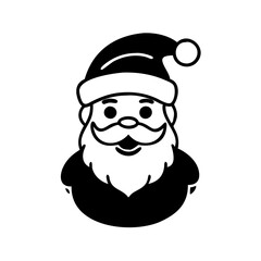 santa claus silhouette, christmas vector icon - silhouette vector art of santa claus, symbolizing holiday celebrations. christmas silhouette.
