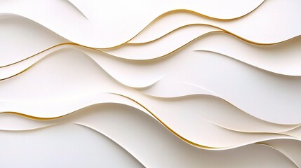 Abstract Geometric White Background with Modern Wavy Texture