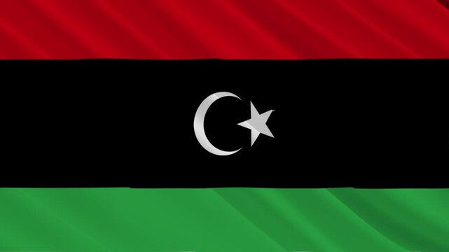 Libya Waving Flag, Motion Animation of Libya National Flag