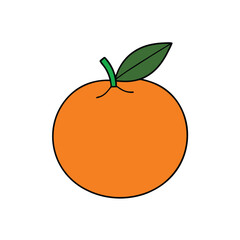 orange with leaves