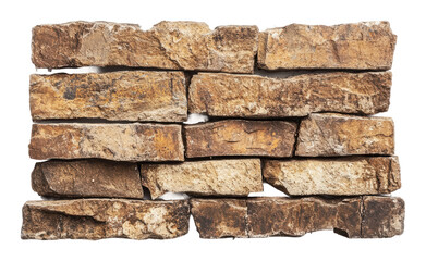 Obraz premium Rustic stone wall materials for building, cut out - stock png.