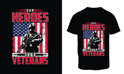 Veterans day t-shirt design and USA Soldier t shirt template