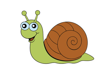 funny snail cartoon