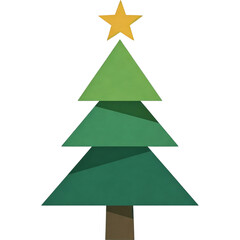 Christmas tree with a star on top