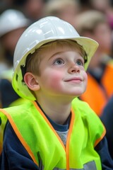Young Boy Dressed as a Construction Worker