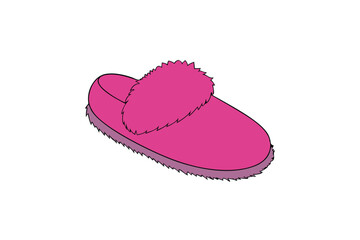 pink flops isolated on white