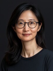 Fototapeta premium Portrait of a Woman with Glasses