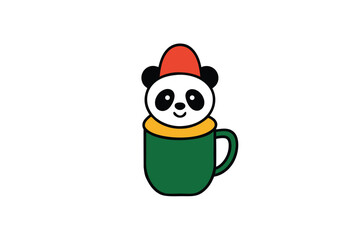 panda in coffee cup © dipu