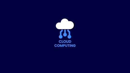 Cloud computing icon, Database and online storage network related icon, cloudy sky, cloud computing icon in white background.