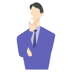 考え中の男性（発見・気付き）