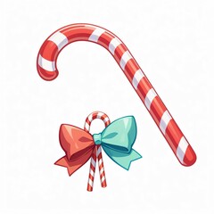 cartoon-style candy cane.