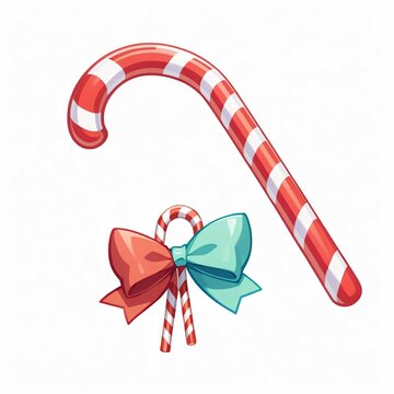cartoon-style candy cane.