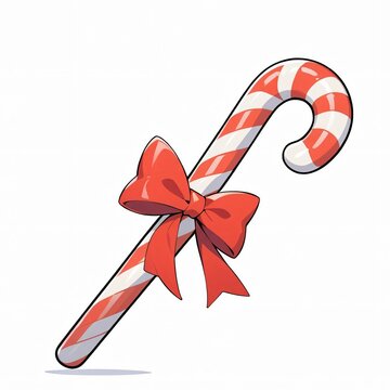 cartoon-style candy cane.