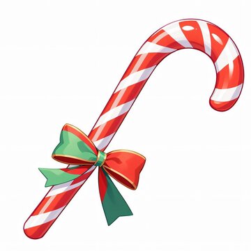 cartoon-style candy cane.