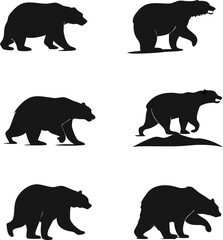 Fototapeta premium silhouettes of bear