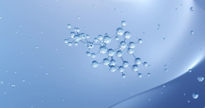 CP-135807 rotating molecular structure, 3d model of molecule, serotonin receptor agonists, looped video