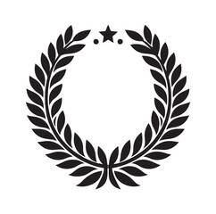 laurel sign silhouette illustration vector