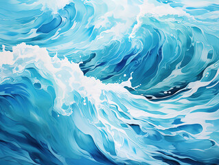 Eye catching Sea landscape with digital art style