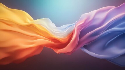 Obraz premium Abstract colorful flowing fabric.