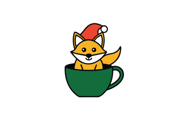 cat with a cup of tea