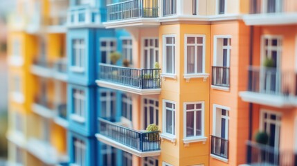 Vibrant Cityscape: A Colorful Architectural Marvel