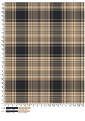 Plaid fabric pattern, blue, brown, cream, seamless for textiles, and for designing clothes, skirts or decorative fabrics. Vector illustration.