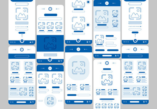 Mobile WireFrame UI kit Layout