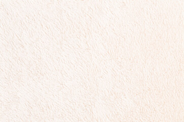 white plush fabric texture background, background pattern of soft warm material
