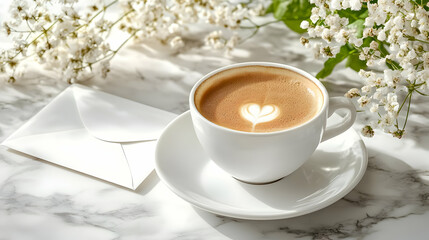 Coffee Cup Latte Art Still Life Photo