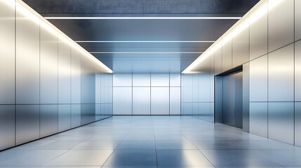 Obraz premium Modern Elevator Lobby 3D Illustration