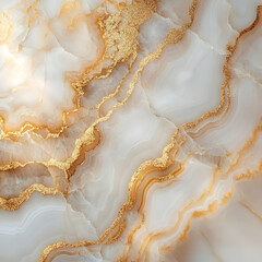 Elegant Gold and White Marble Abstract Background