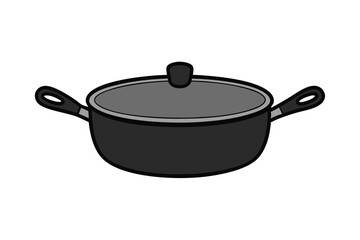 cast iron pan isolated