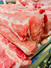 Raw pork, fresh market pork at bangkok.