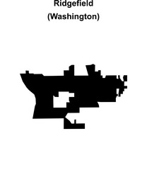 Obraz premium Ridgefield (Washington) blank outline map