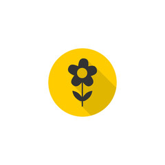 Simple flower icon isolated on transparent background
