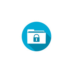 Obraz premium Folder with lock pad icon isolated on transparent background