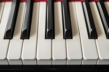 Naklejka premium piano keys close up 