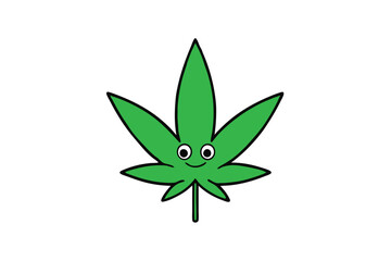 green leaf isolated on white background