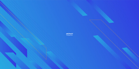 Abstract blue gradient illustration background with 3d view blue rectangle pattern. Dynamic and luxury design.