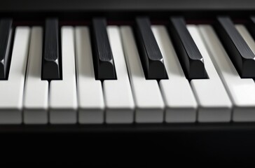 Fototapeta premium piano keys close up 