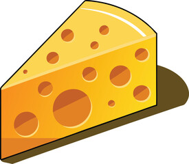 cheese slice cheese eating cheese lover vector illustration graphic design artwork