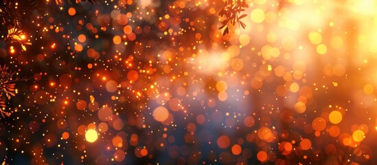 Fototapeta premium Captivating fireworks display lighting up the night sky with a dazzling show of vibrant colorful explosions that create a mesmerizing awe inspiring spectacle Bursts of light and sparks fill the air