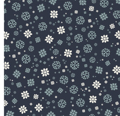 The seamless pattern of snowflakes Vector snowflake background decoration for Christmas