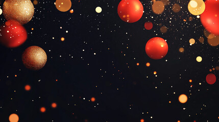 Festive decorations with sparkling lights and ornaments for holiday celebrations